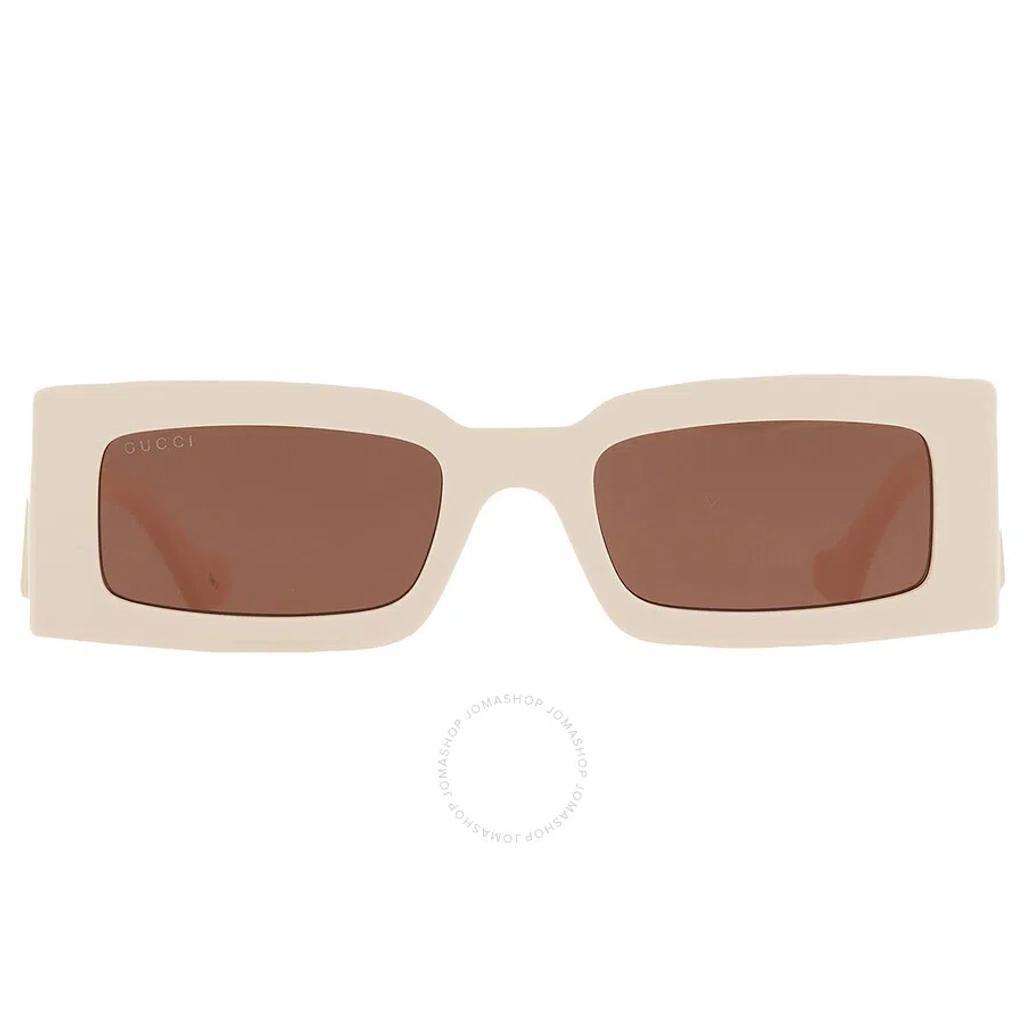 Brown Rectangular Ladies Sunglasses Gg1425s 004 53 In Brown / Ivory / White Product Image