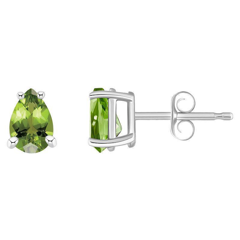 Peridot Pear Stud Earrings (1 ct. t.w.) in 14k Gold Product Image