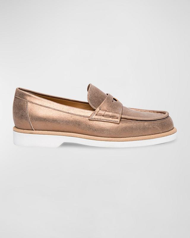 Womens Gallery Metallic Suede Loafers Product Image