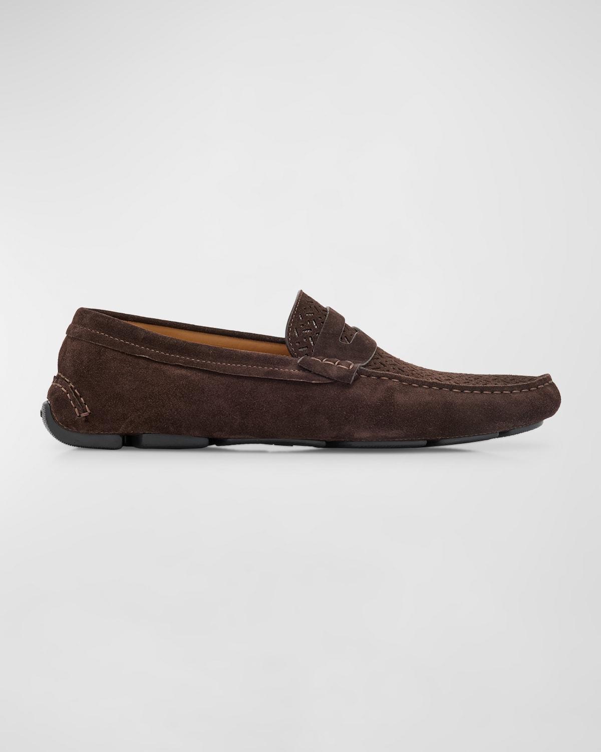 Men's Rubber Pebble-Sole Suede Espadrilles Product Image