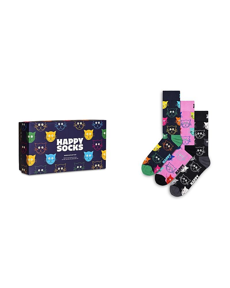 Happy Socks Mixed Cats Crew Socks Gift Set, Pack of 3 Product Image