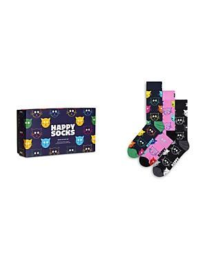 Happy Socks Mixed Cats Crew Socks Gift Set, Pack of 3 Product Image