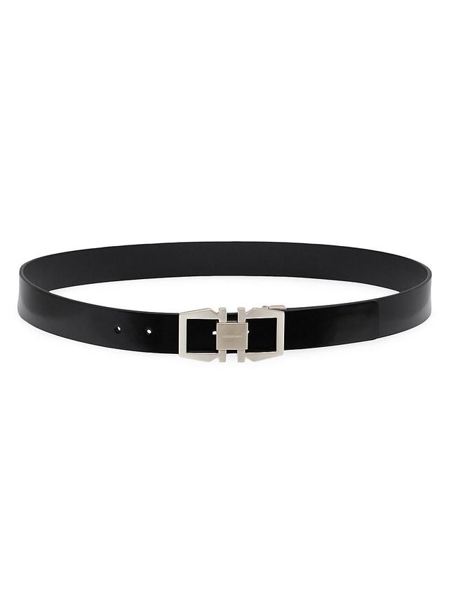 Mens Double Adjustable Leather Belt Product Image