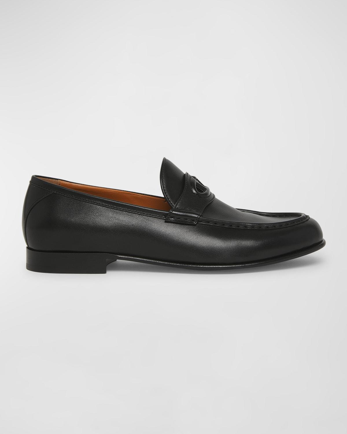 Mens VLogo The Bold Edition Calfskin Leather Loafers Product Image