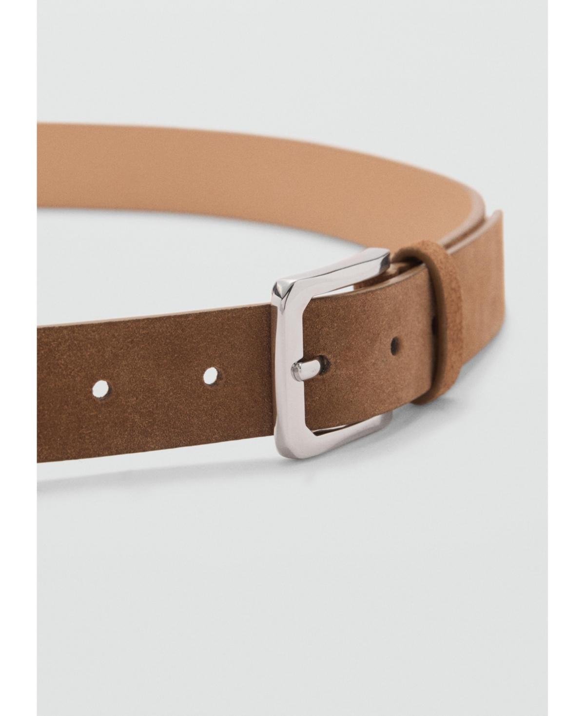 Suede leather belt - Men | MANGO USA Product Image