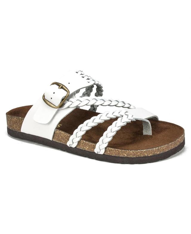 White Mountain Womens Hayleigh Thong Sandals -WHITE Product Image