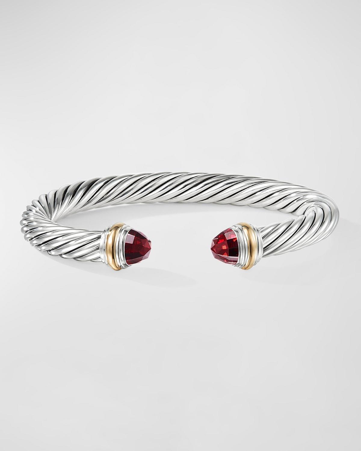 Womens Classic Cable Bracelet In Sterling Silver Product Image