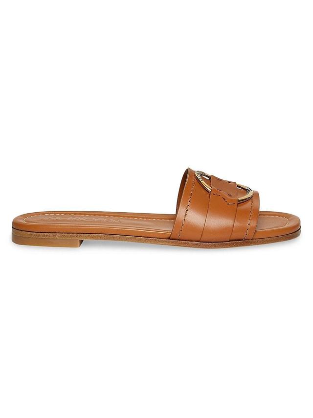 Womens Bell Leather Slides Product Image