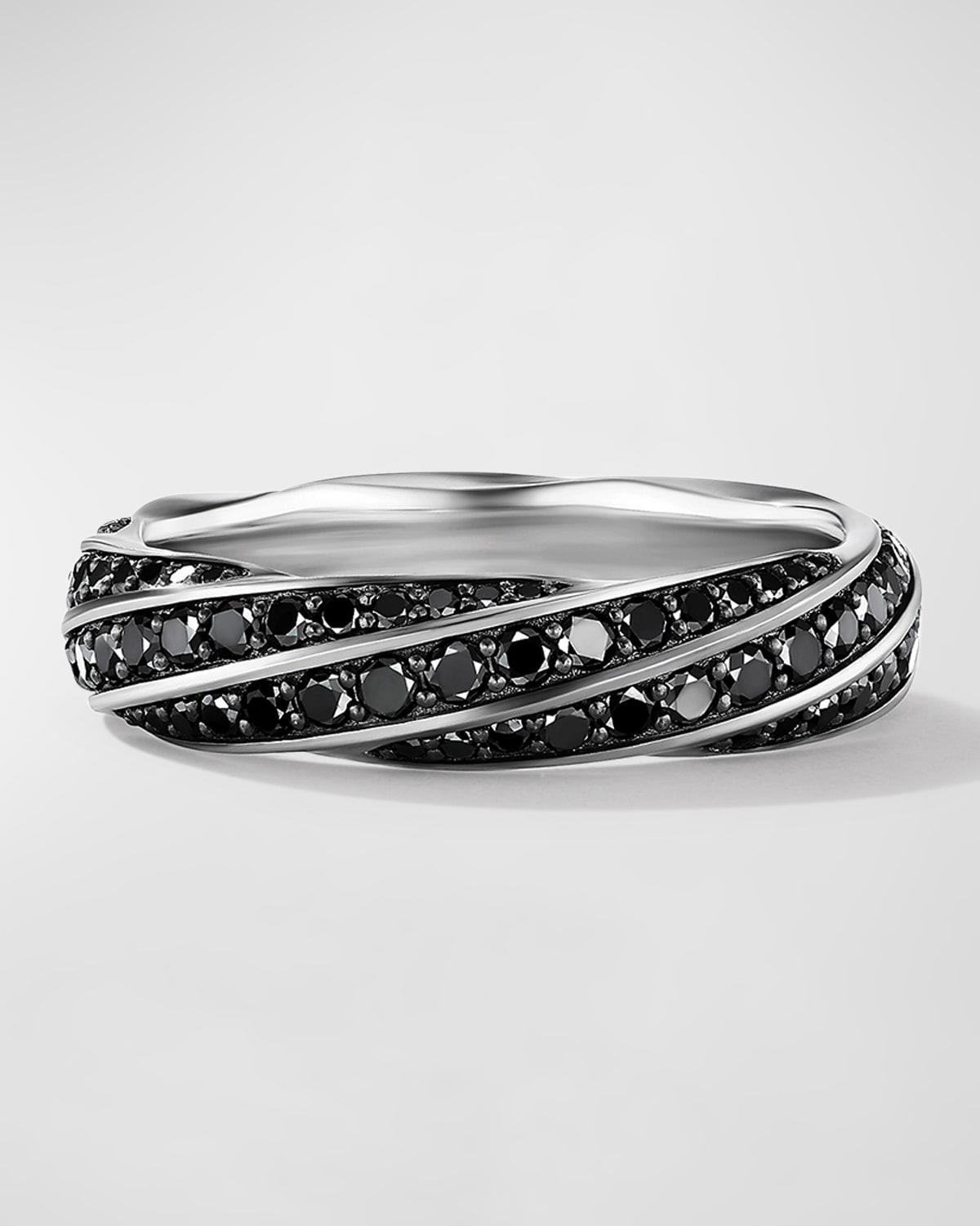 Mens Cable Edge Diamond Band Ring Product Image