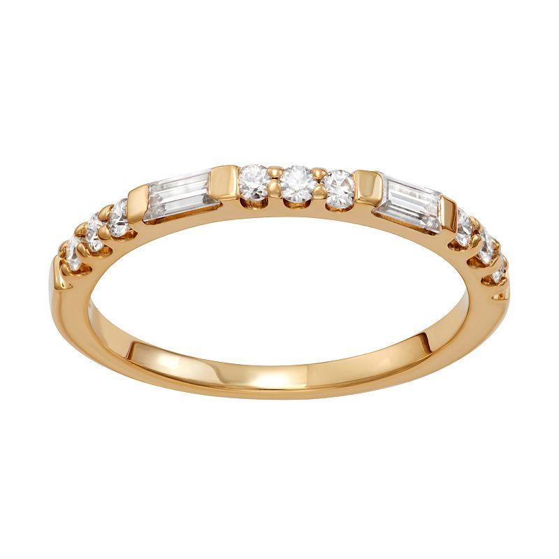 Charles & Colvard Lab Created Moissanite Stackable Band, Yellow, 9 Product Image