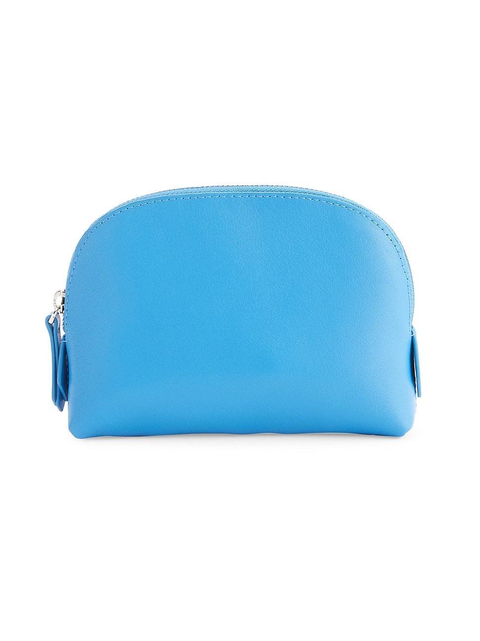 Womens Compact Leather Cosmetic Bag Product Image