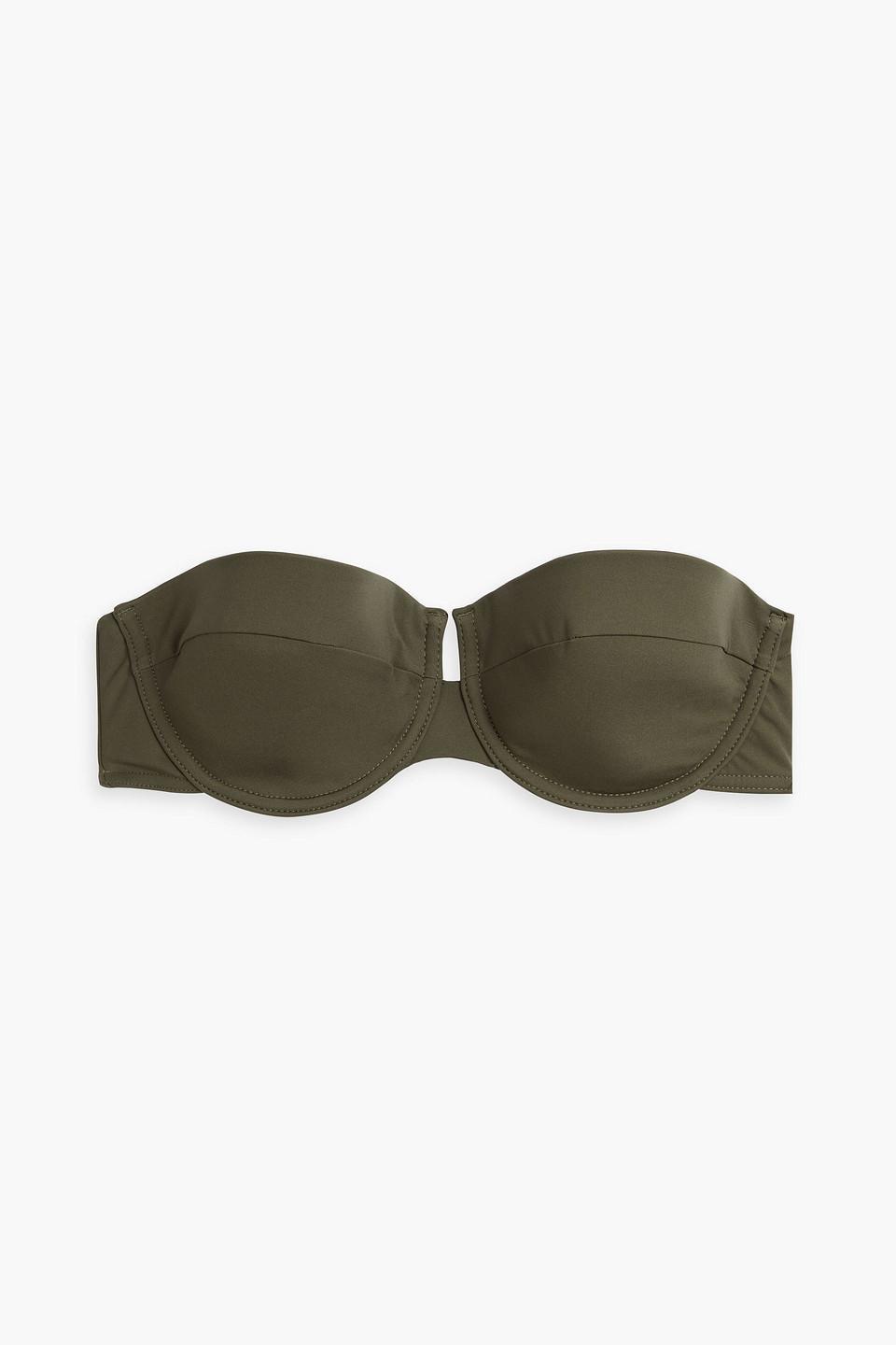 Separates Sculpt Bandeau Bikini Top In Army Green Product Image