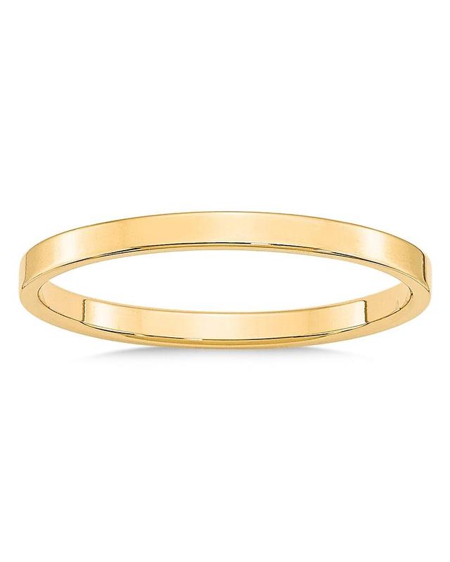 Bloomingdales Fine Collection Mens 2mm Lightweight Flat Band in 14K Yellow Gold - Exclusive Product Image