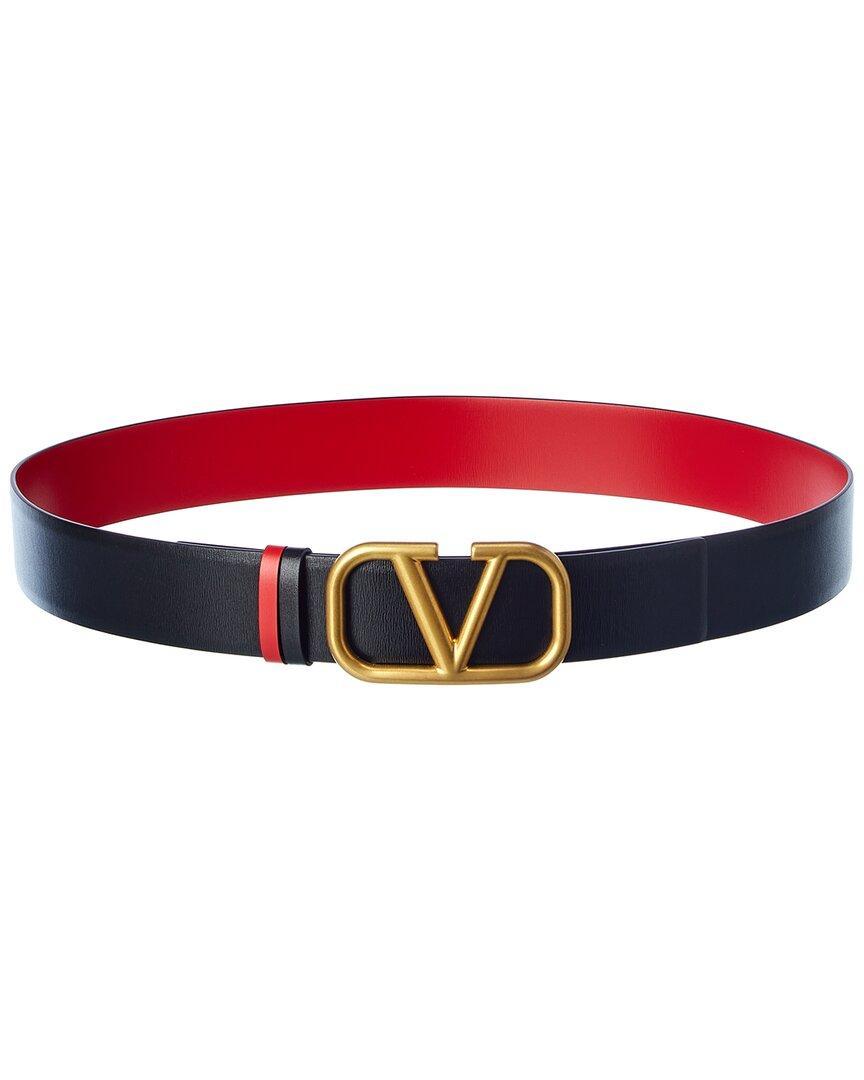 VALENTINO GARAVANI Valentino Vlogo 40mm Reversible Leather Belt In Black Product Image