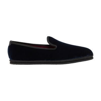 Men's Velvet Slip-on Loafers In Black Product Image