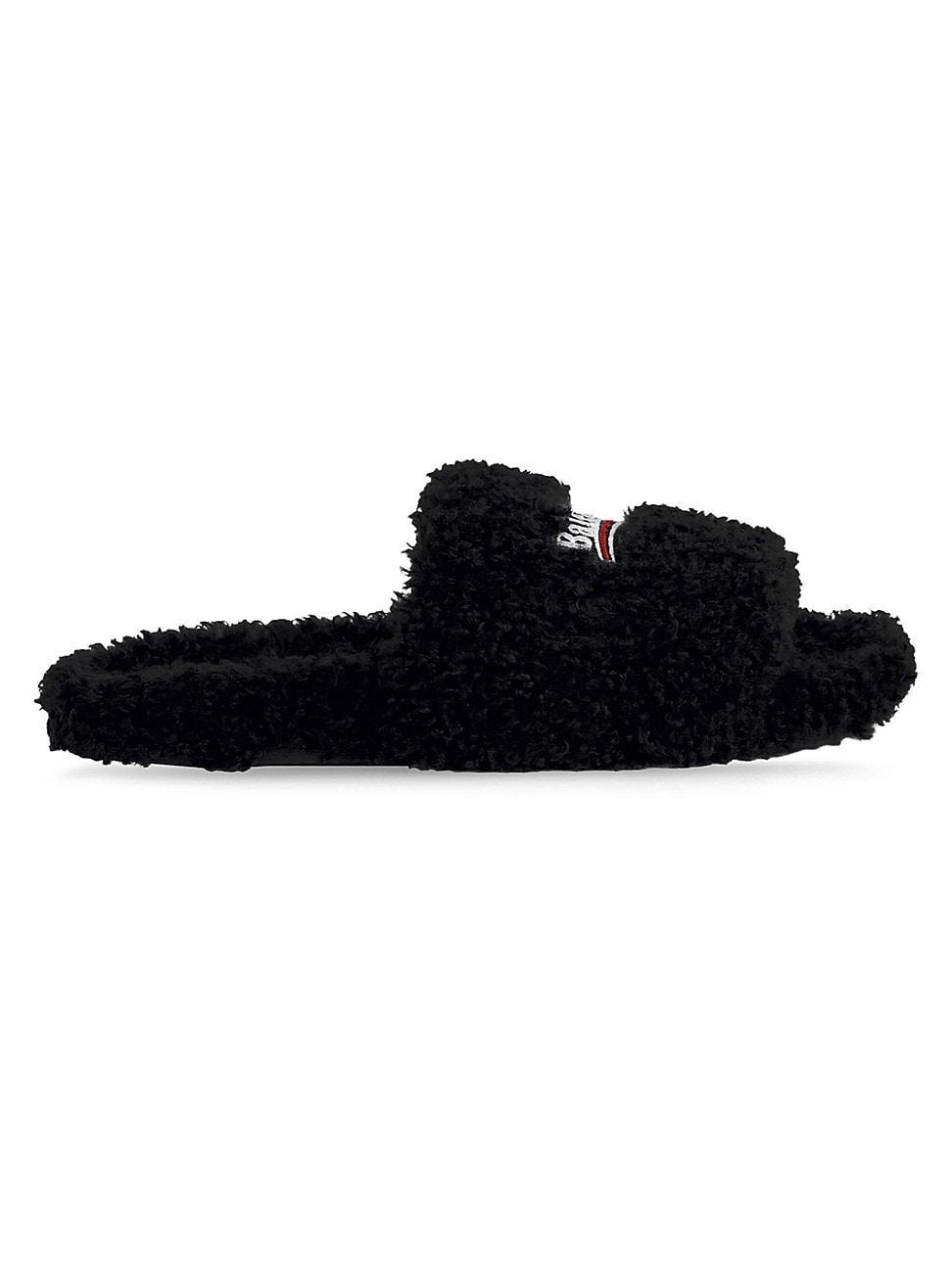 Womens Furry Slide Sandals Product Image