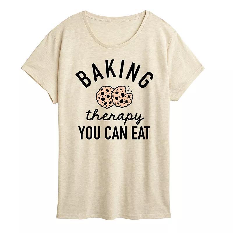 Womens Baking Therapy Graphic Tee Brown Product Image