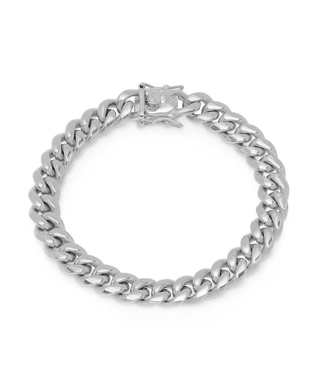 Steeltime Mens Stainless Steel Miami Cuban Chain Link Style Bracelet with 10mm Box Clasp Bracelet Product Image