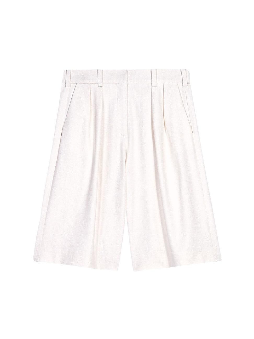 Womens Pleated Bermuda Shorts Product Image