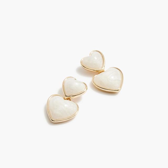 Pearl hearts statement earrings Product Image