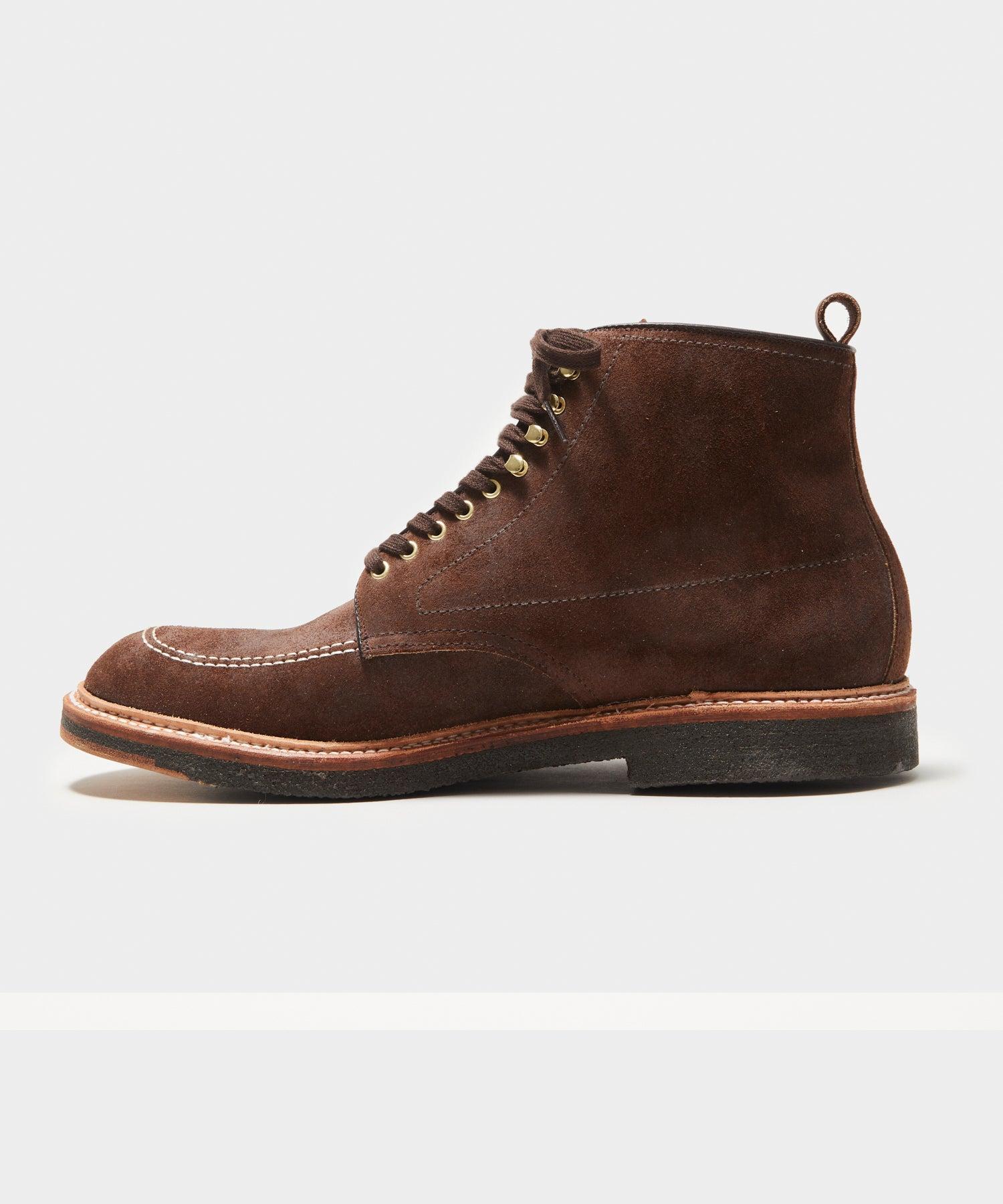 Todd Snyder x Alden Indy Boot in Tobacco Reverse Chamois Leather Product Image