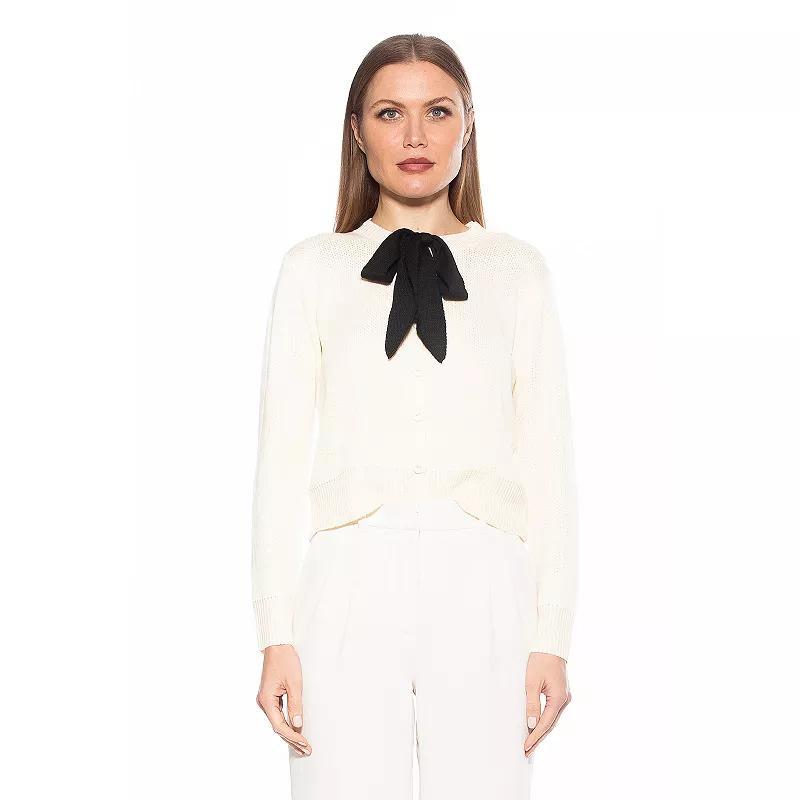 Womens ALEXIA ADMOR Calix Knit Cardigan with Bow Detail Product Image