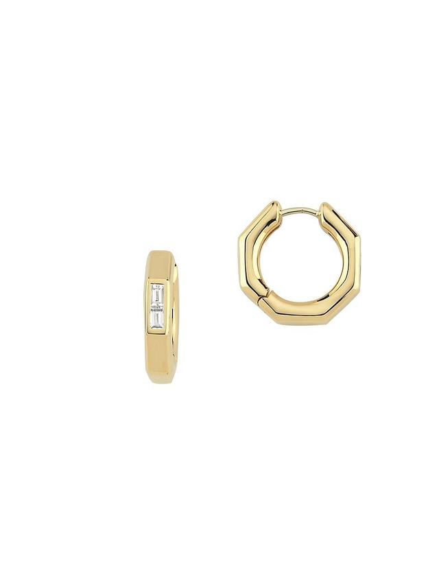 Womens Bubble 18K Yellow Gold & 0.4 TCW Diamond Large Geometric Hoop Earrings Product Image