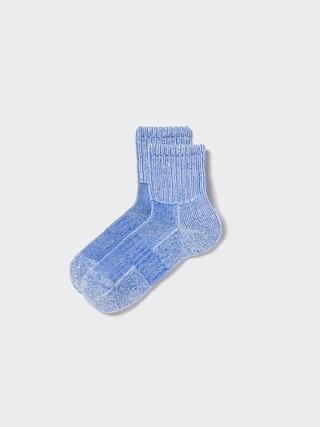 Mens Ribbed Half Socks with Deodorizing Blue US8-US11 UNIQLO US Product Image