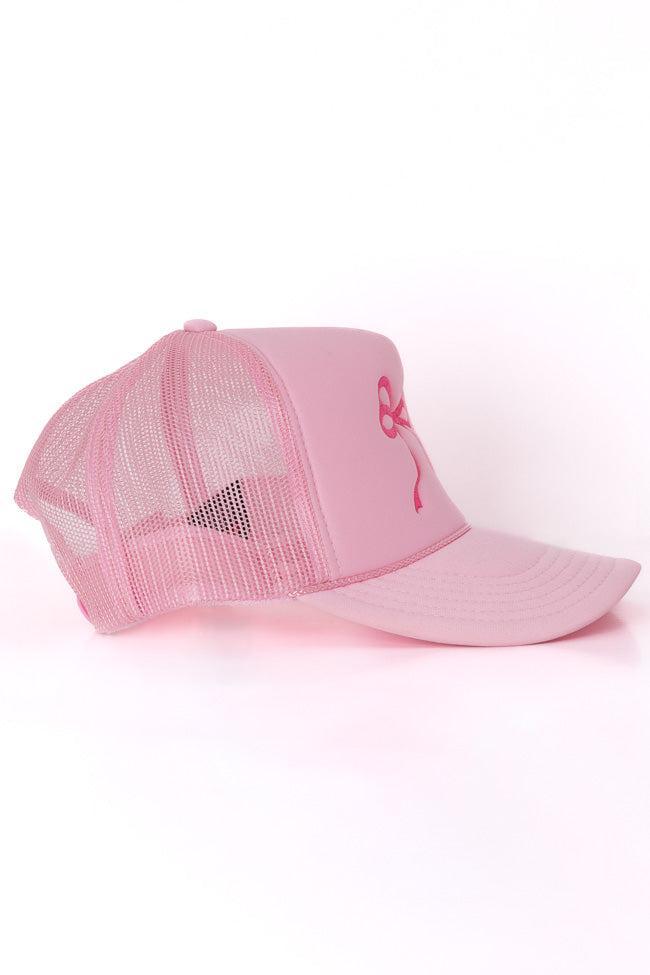 Bow Light Pink Trucker Hat Product Image