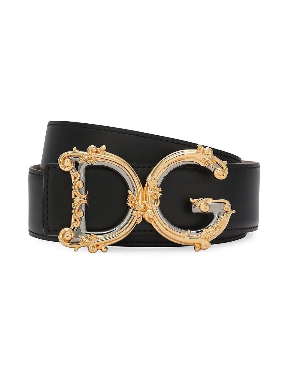 Womens DG Baroque Leather Belt Product Image