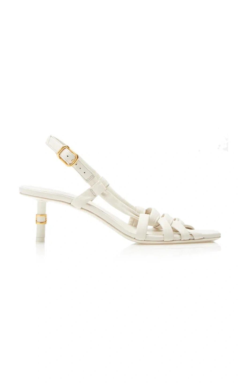 CHLOÉ Marcie Leather Sandals In White product image