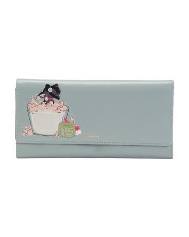 Leather Spa Day Large Flapover Matinee Wallet for Women Product Image