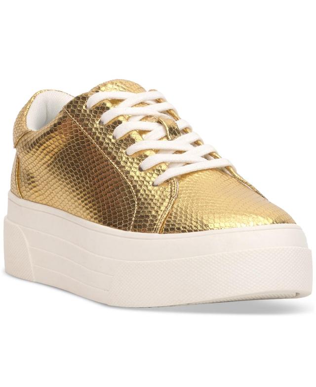 Jessica Simpson Womens Caitrona Lace Up Platform Sneakers Product Image