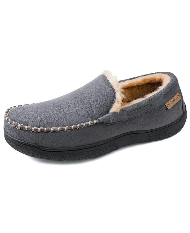 Rock Dove Mens Carter Wool Lined Micro suede Moccasin Slipper Product Image