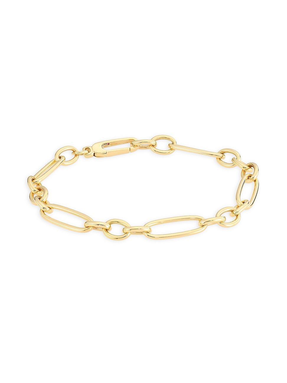 Roberto Coin 18K Yellow Gold Figaro Link Chain Bracelet Product Image