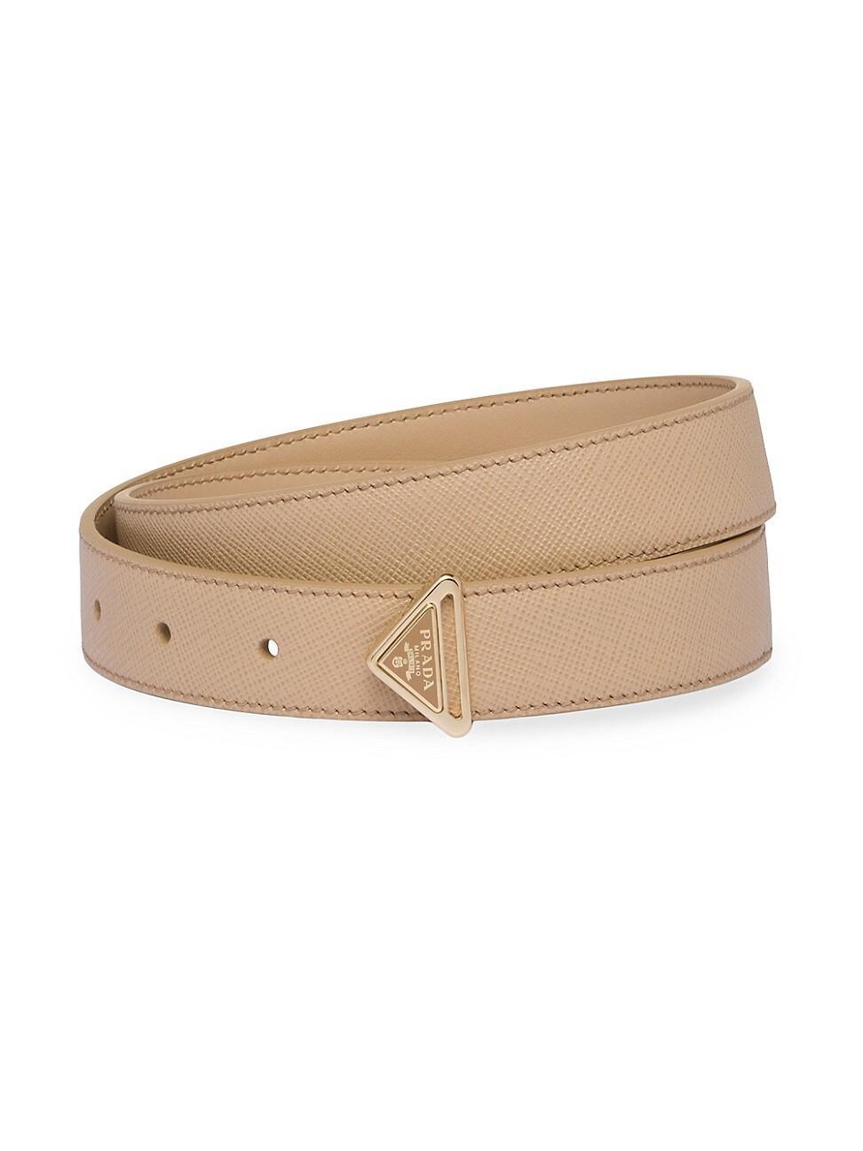 Womens Saffiano Leather Belt Product Image