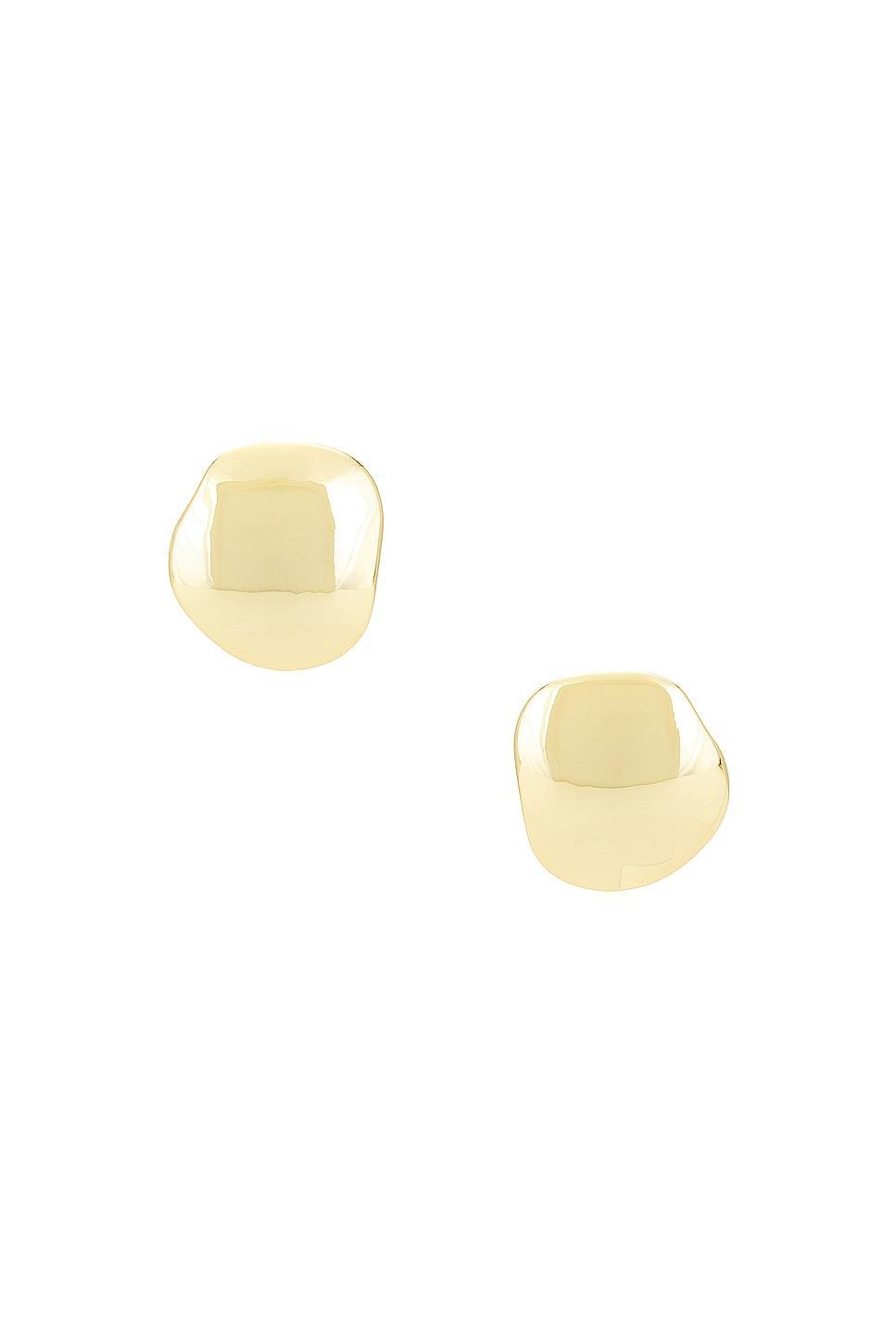 Lele Sadoughi Discus Button Earrings in 14K Gold Plated Product Image