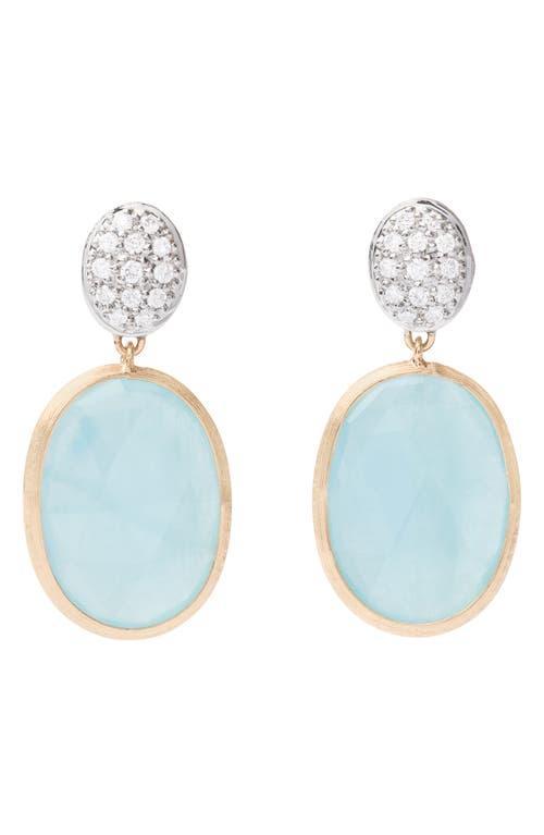 Marco Bicego Siviglia Aquamarine & Pav Diamond Drop Earrings Product Image