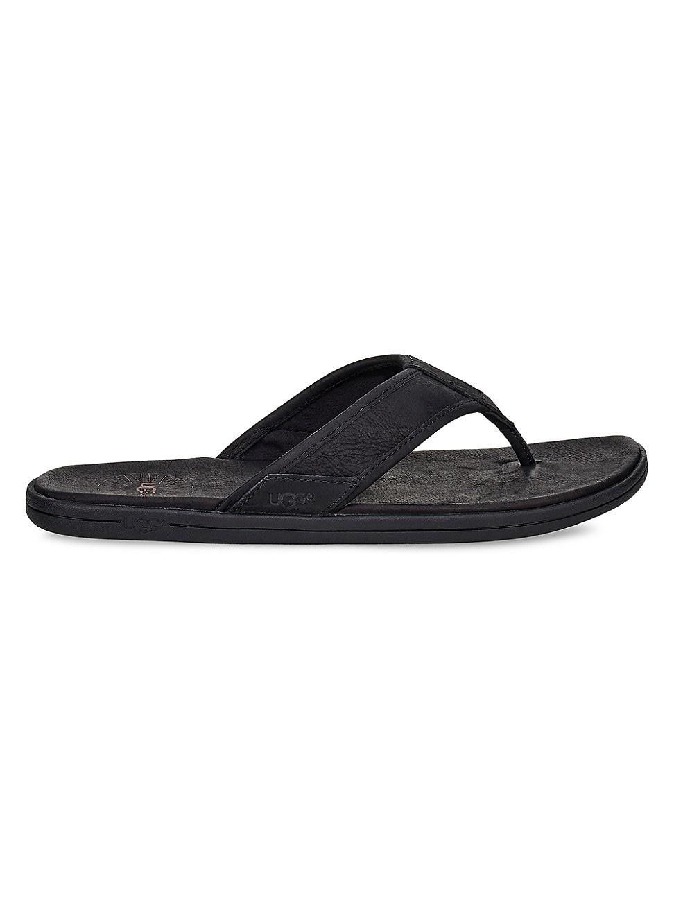 Mens Unisex Seaside Flip Leather Flip Flops Product Image