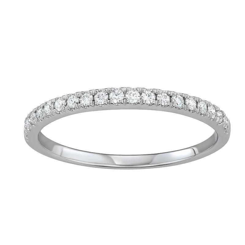 Charles & Colvard Moissanite Anniversary Band, White, 8 Product Image