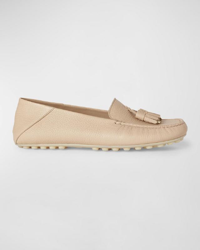 Womens Dot Sole Leather Moccasin Loafers Product Image