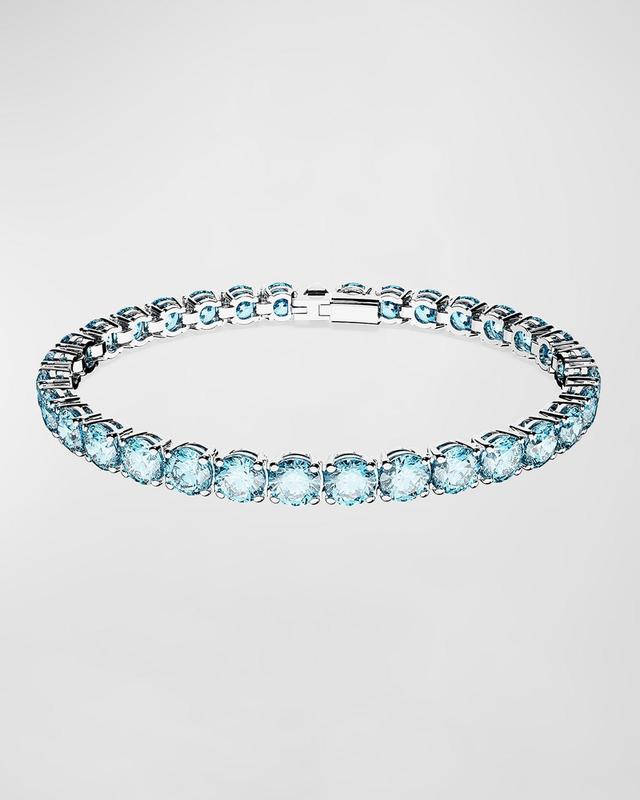 Matrix Rhodium-Plated Round-Cut Crystal Tennis Bracelet Product Image