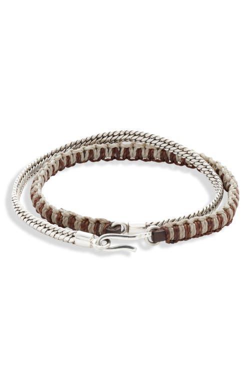 Caputo & Co. Mens Hitch Knot & Sterling Silver Bracelet Product Image