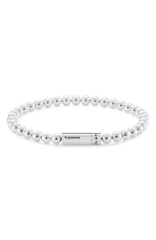 le gramme Mens 25G Sterling Silver Bead Bracelet Product Image