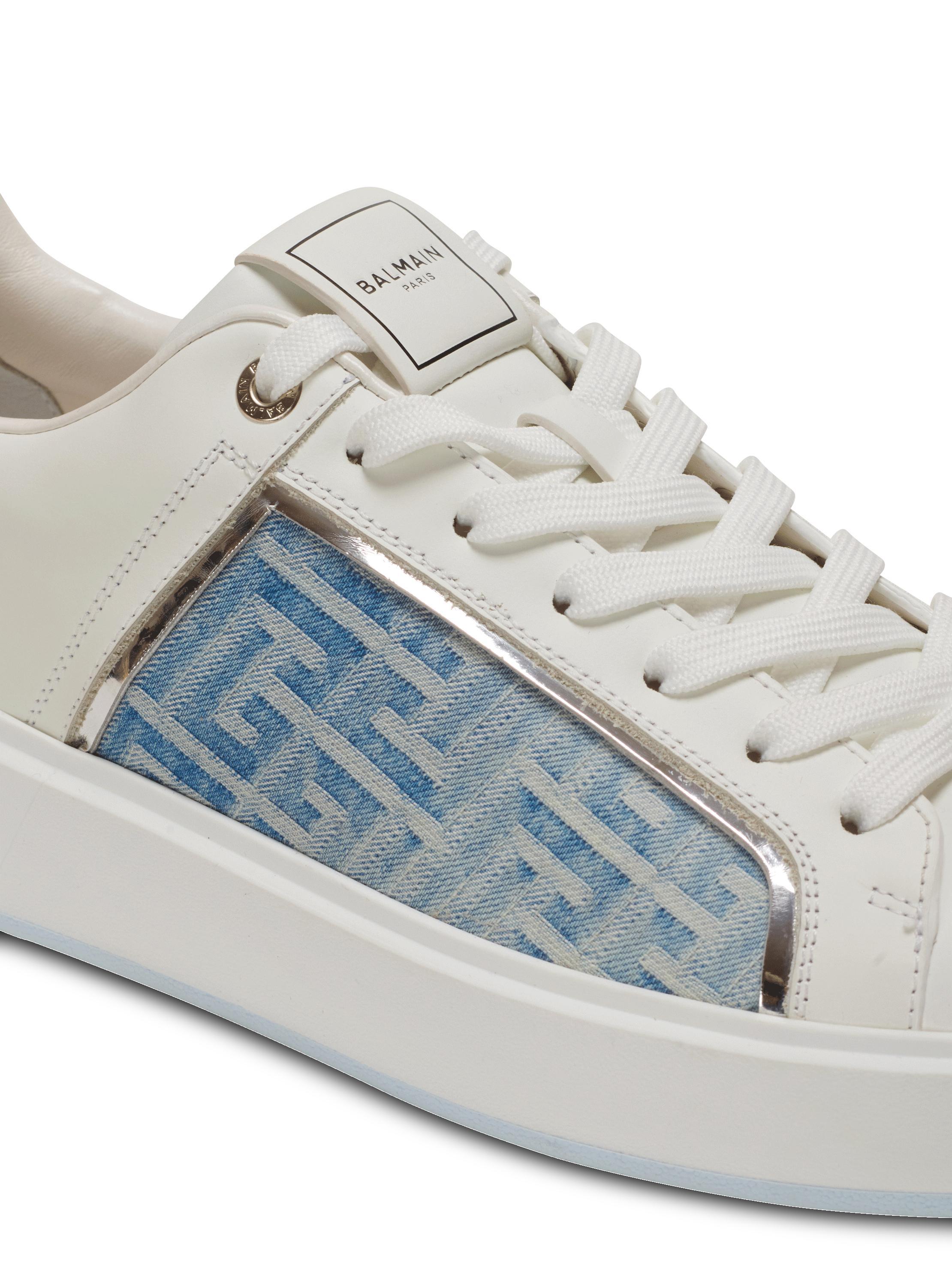 B-Court sneakers in leather and denim Product Image