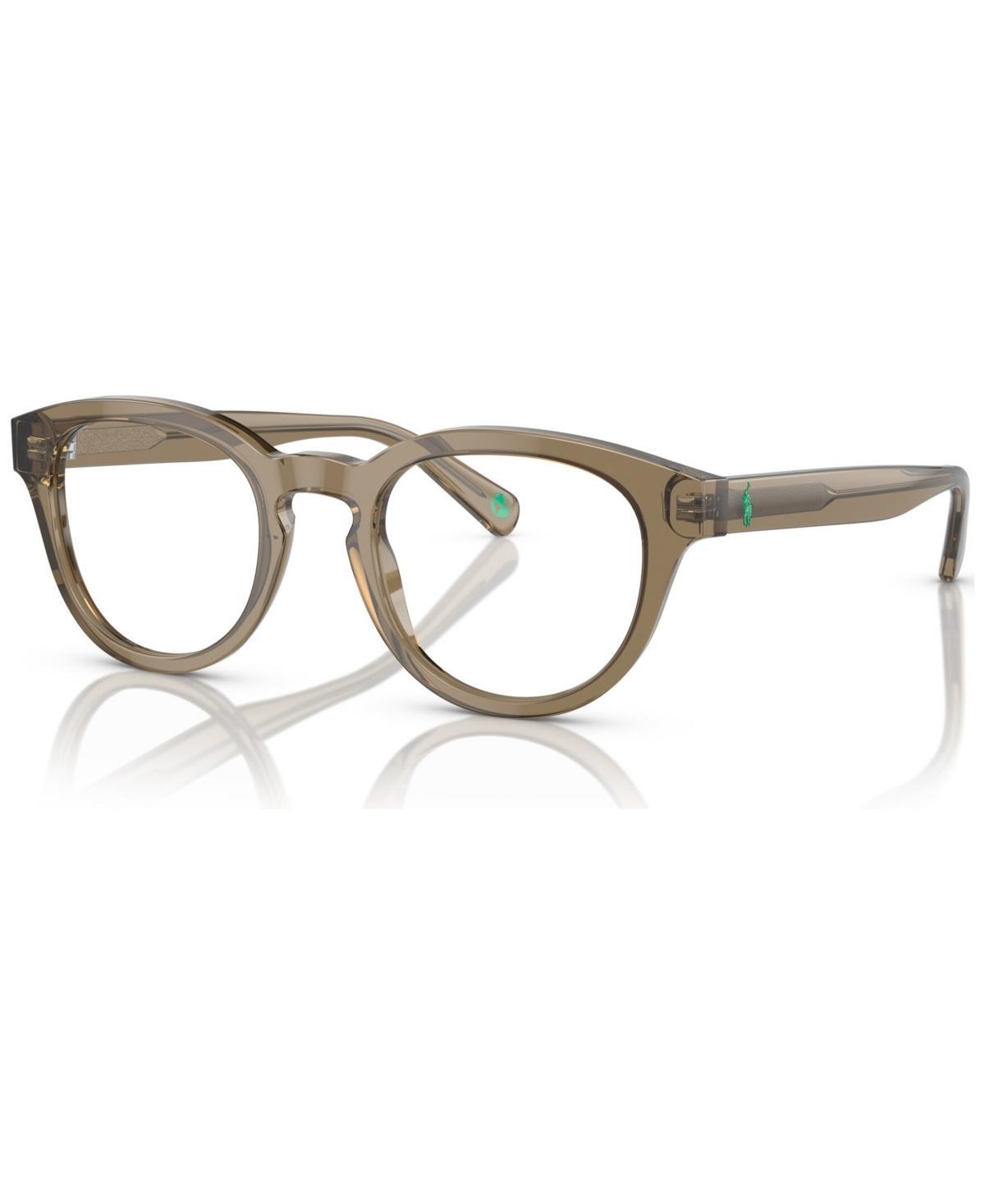 Polo Ralph Lauren Mens Phantos Eyeglasses, PH2262 50 - Shiny Transparent Light Brown Product Image