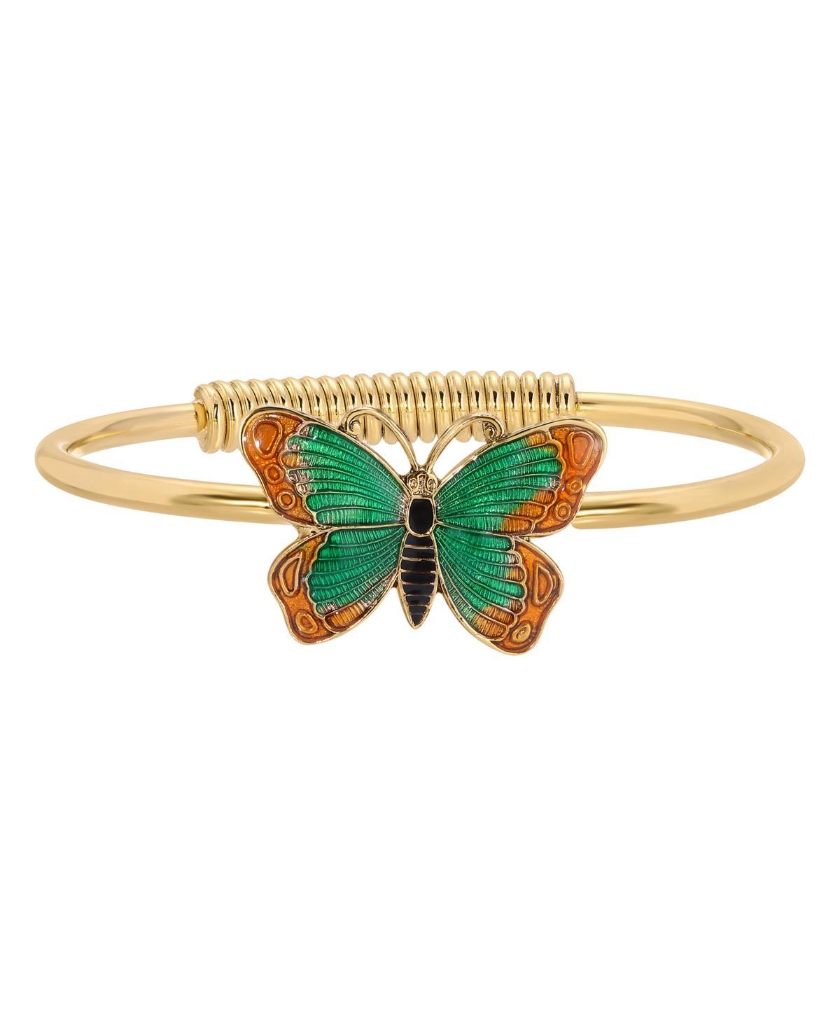 1928 Gold Tone Butterfly Hinge Bracelet, Womens, Multi Product Image