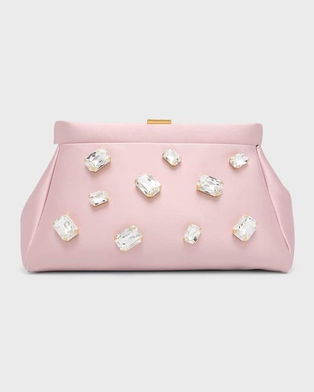 Cannes Embellished Satin Clutch Bag Product Image