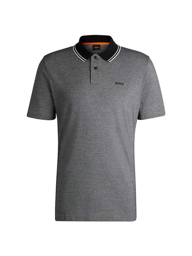 Mens Logo-Print Polo T-Shirt Product Image