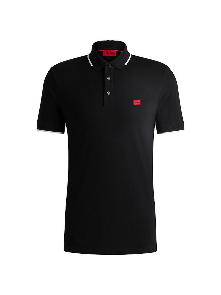 Mens Cotton-Piqu Slim-Fit Polo Shirt Product Image